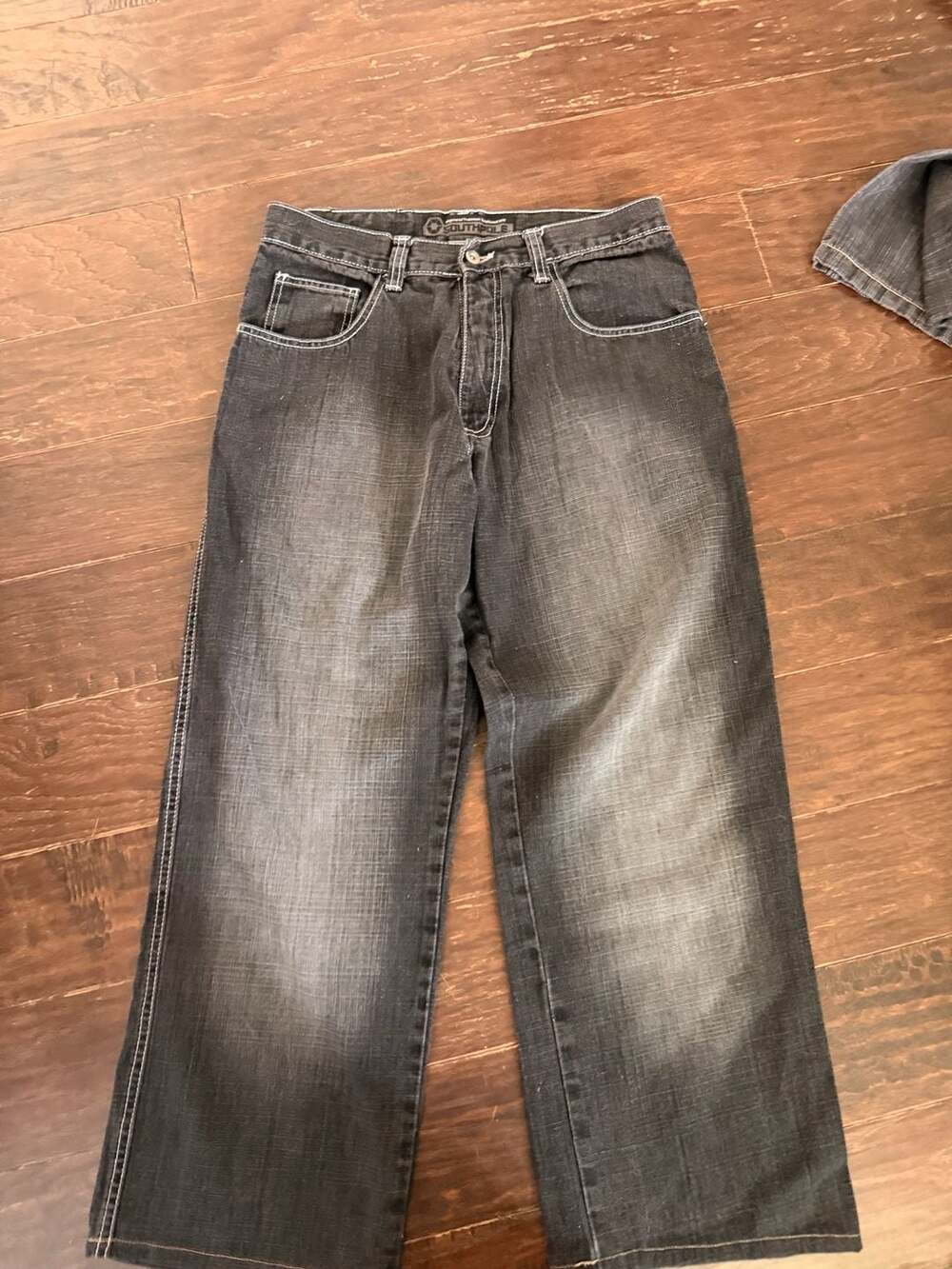 Southpole Vintage Y2K Baggy Fit Black Faded Denim Jeans Men's Size 34